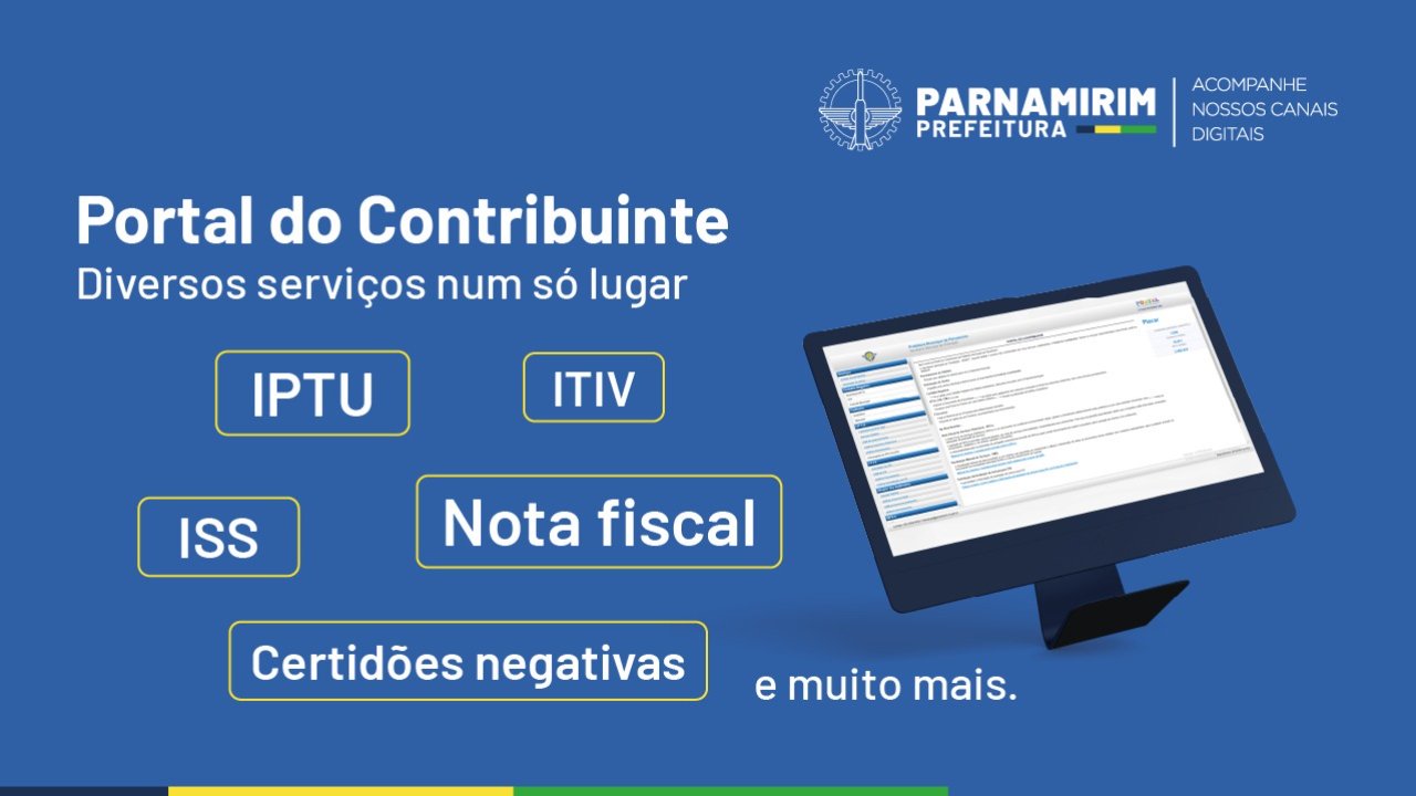Prefeitura de Parnamirim disponibiliza diversos serviços online no Portal do Contribuinte