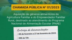 Parnamirim lança Chamada Pública para aquisição de gêneros alimentícios da agricultura familiar
